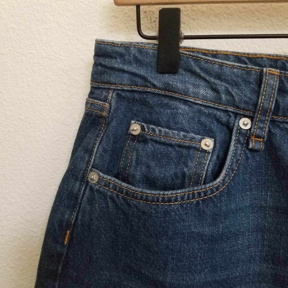 NWT RAG & BONE Maya High-Rise Slim Jasper Slim Fit Mid Indigo Jean Size 31 - Picture 4 of 9